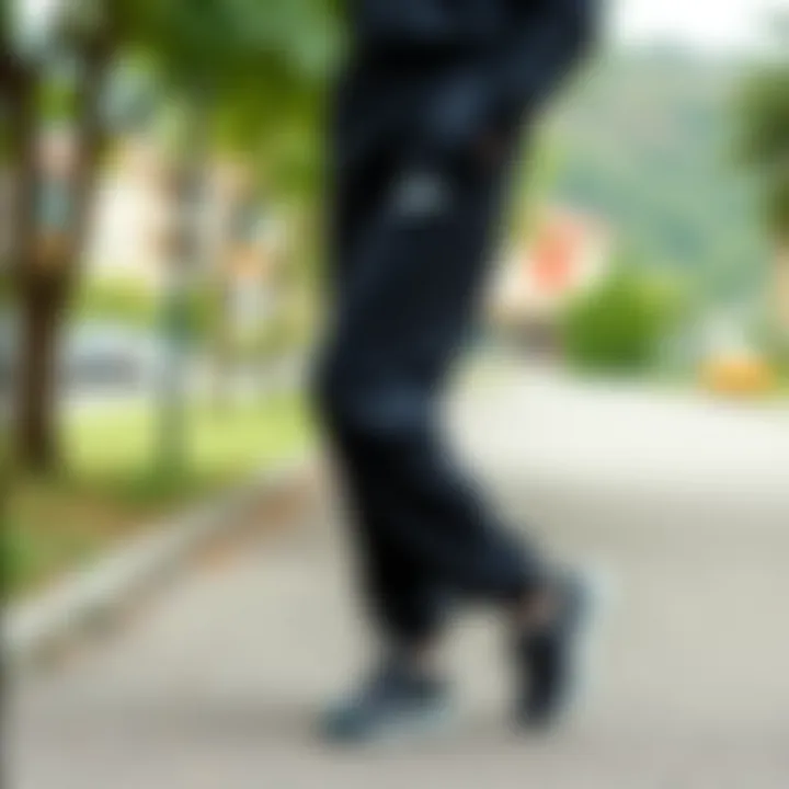 Stylish Outdoor Look with Nike Women's Sweatpants Stylish and comfortable Nike women's sweatpants in an outdoor setting