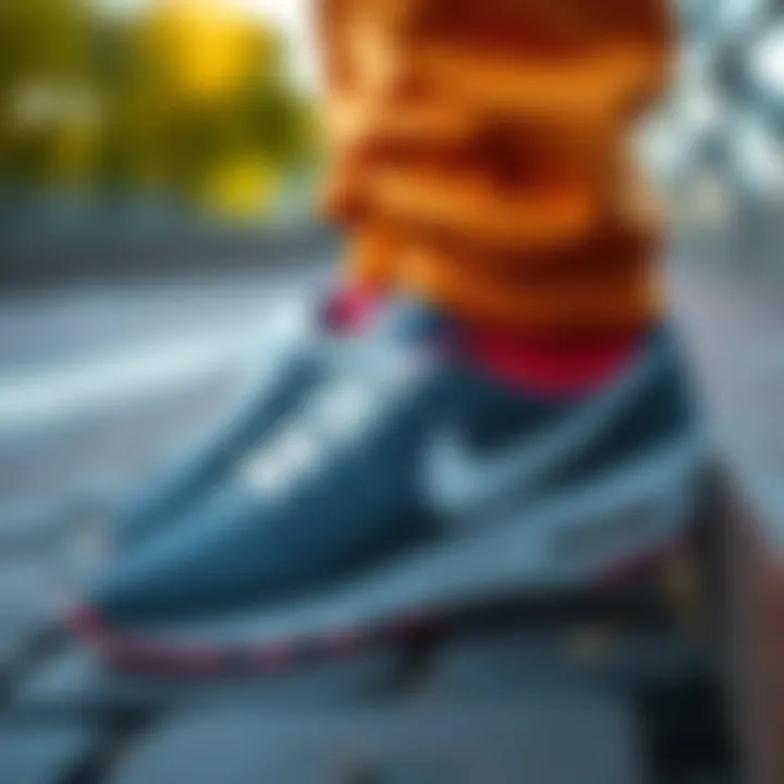 Nike shoes paired with casual sportswear