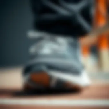 Close-up view of Nike Blazee showcasing its design details