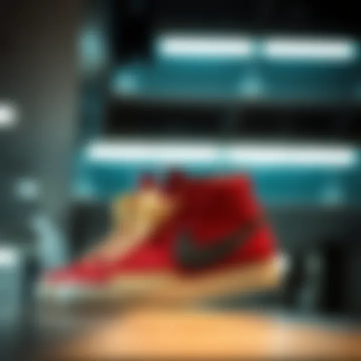 Stylish outfit featuring the Nike Blazer Mid 77 in a casual setting.