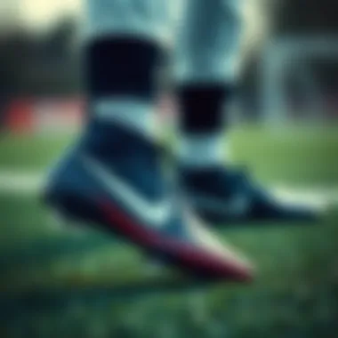 Athlete showcasing Nike boots in action on the field