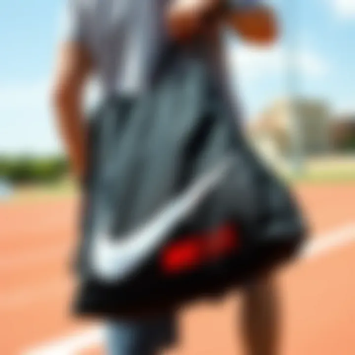 Versatile usage scenarios for the Nike Elite bag in various sports activities.