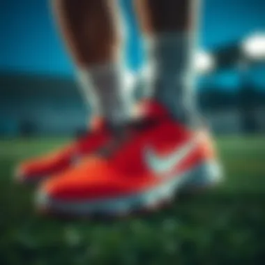 Close-up of Nike halısaha kramponları highlighting advanced technology features