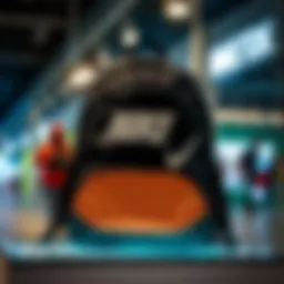 Stylish Nike kids backpack on display