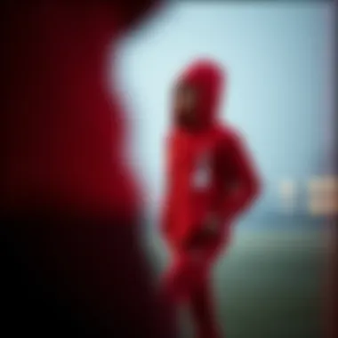 Red sportswear showcasing versatility and style