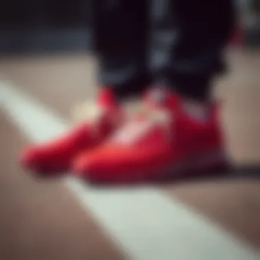 Stylish red sneakers for improved performance