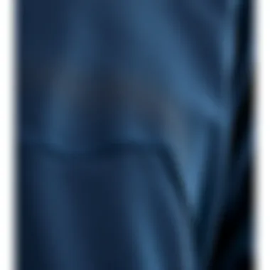 Close-up detail of Nike navy sweatshirt fabric