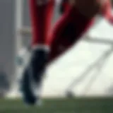 Dynamic athlete showcasing the Nike Marvel cleats in action