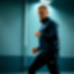 Dynamic athlete showcasing Nike Pro tracksuit during workout