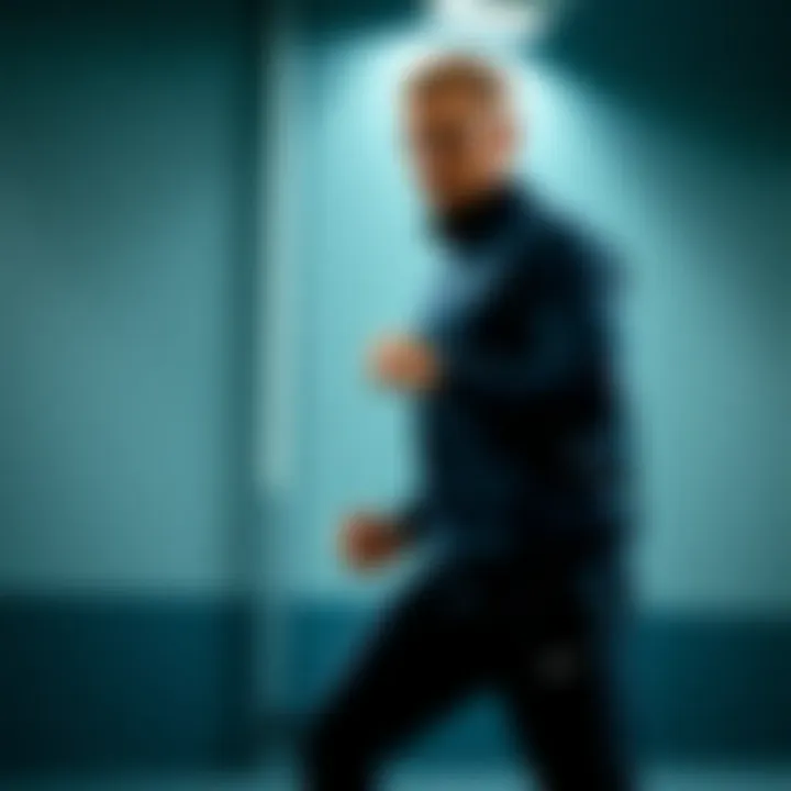 Dynamic athlete showcasing Nike Pro tracksuit during workout