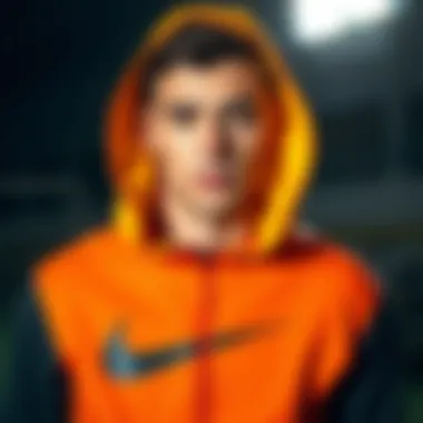 Athlete showcasing Nike's colorful athletic gear