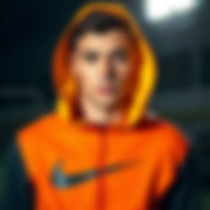 Athlete showcasing Nike's colorful athletic gear