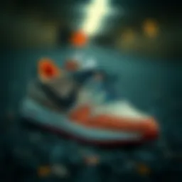 A collage showcasing iconic Nike retro shoe designs throughout the years.