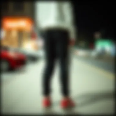 Stylish summer tracksuit bottoms on display