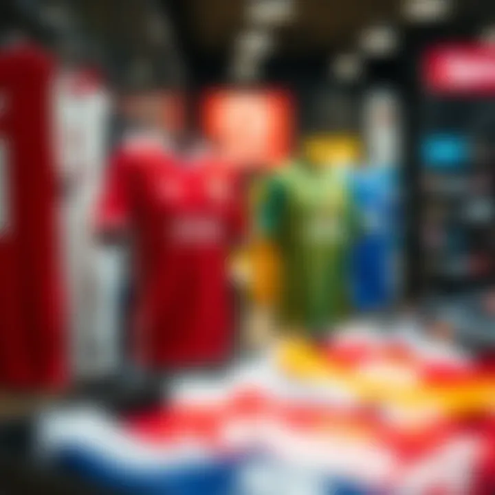 An online shopping interface showcasing various sports jerseys