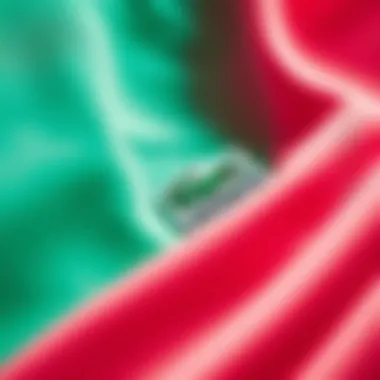 Close-up of Lacoste's high-quality fabric