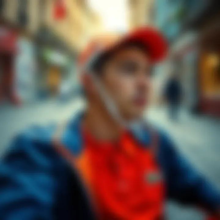 A vibrant lifestyle scene featuring Lacoste clothing