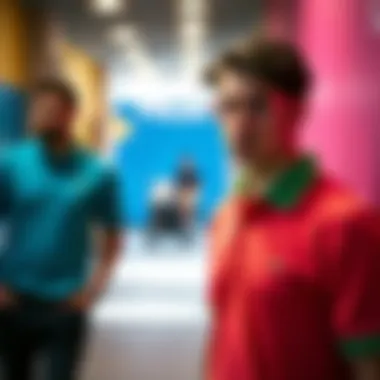 A vibrant color palette reflecting current fashion trends in polo shirts