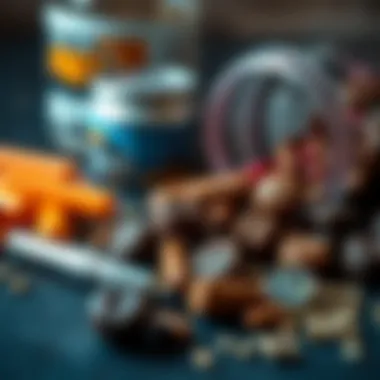 Close-up of pre workout supplement ingredients