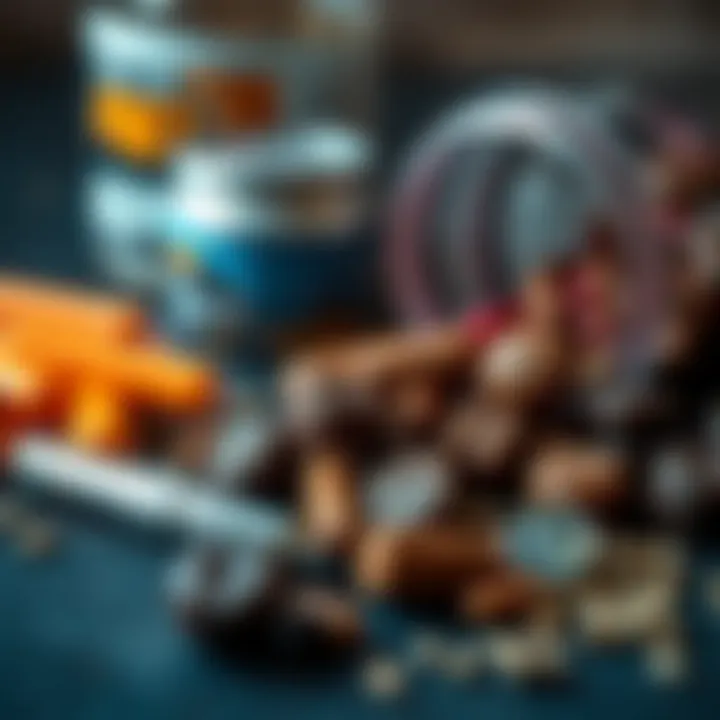 Close-up of pre workout supplement ingredients