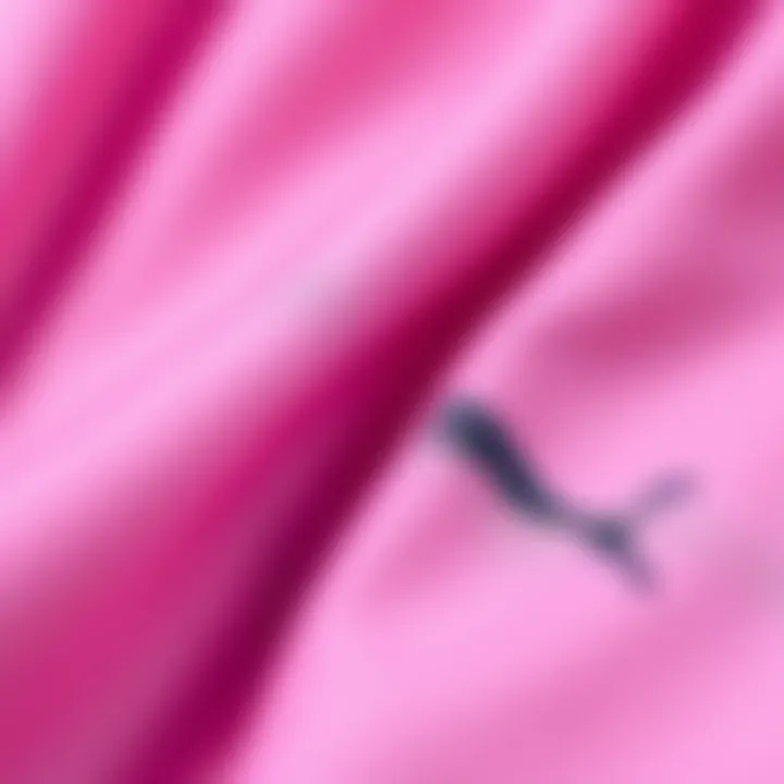 Close-up of innovative fabric used in Puma sportswear