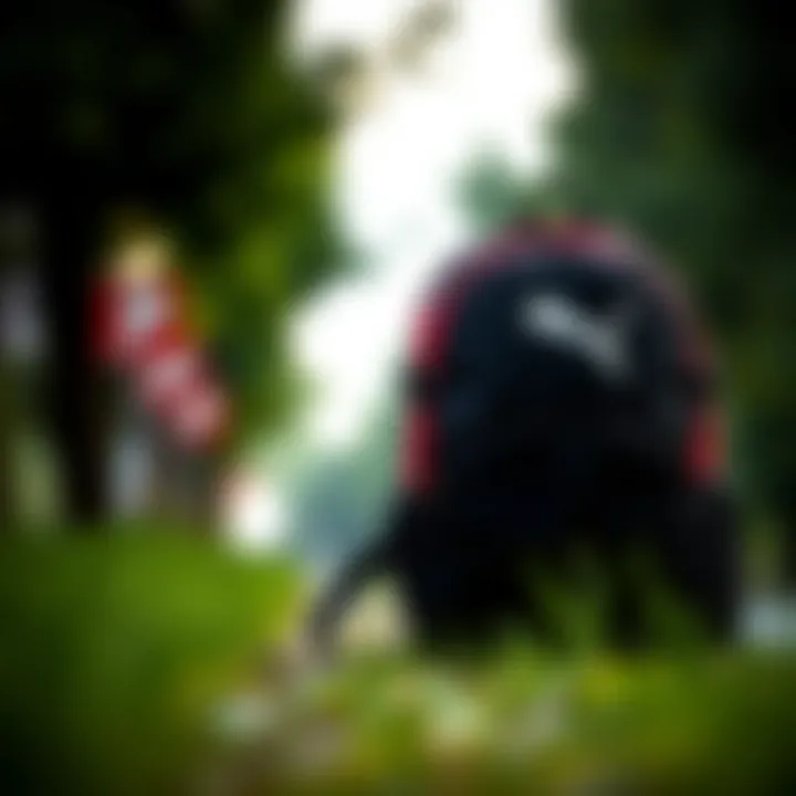 Puma Backpack: A Blend of Style and Function Stylish Puma backpack in a vibrant outdoor setting