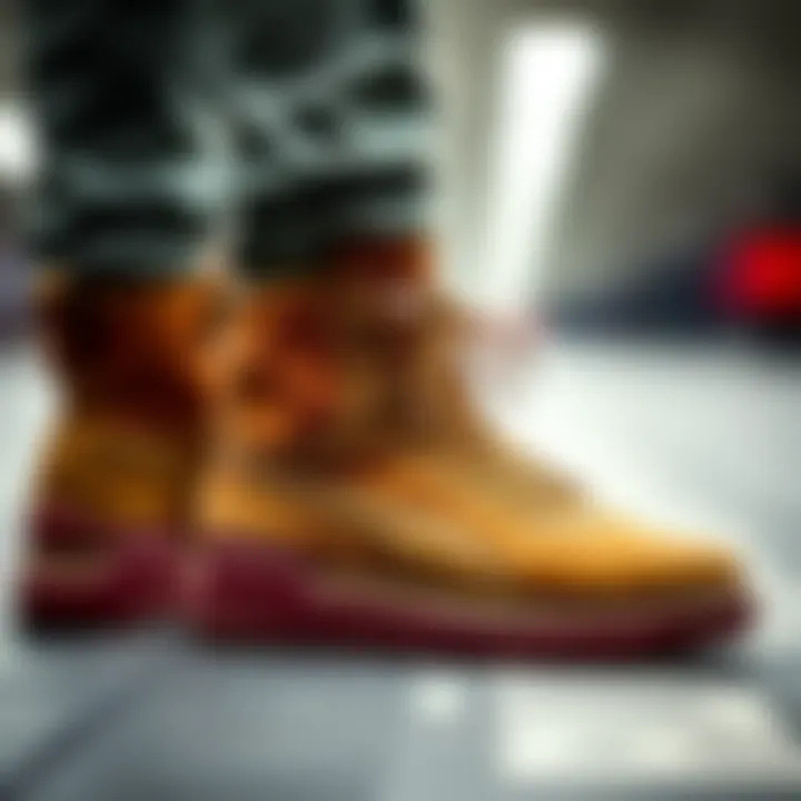 Close-up of Puma boots highlighting material and craftsmanship