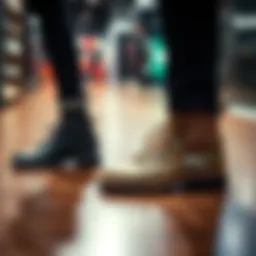 Stylish Puma boots on a wooden floor showcasing their design