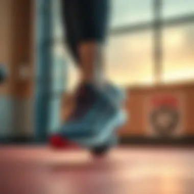 Athlete wearing Puma Caracal shoes during a workout