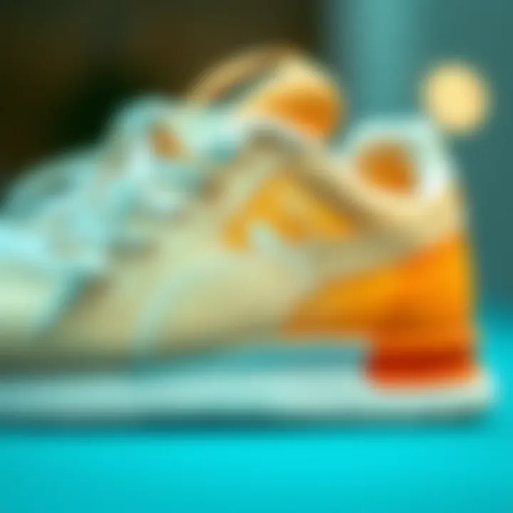 Close-up of high-quality materials used in Puma sports footwear