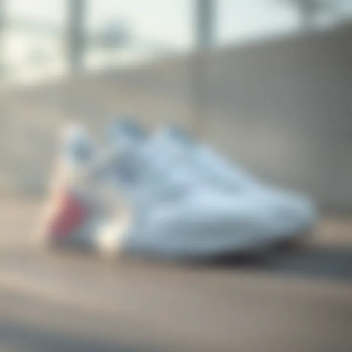 Sleek white Puma sneakers showcasing modern design elements