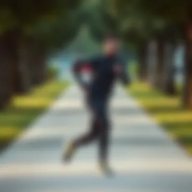 Runner demonstrating proper outfit fit and movement