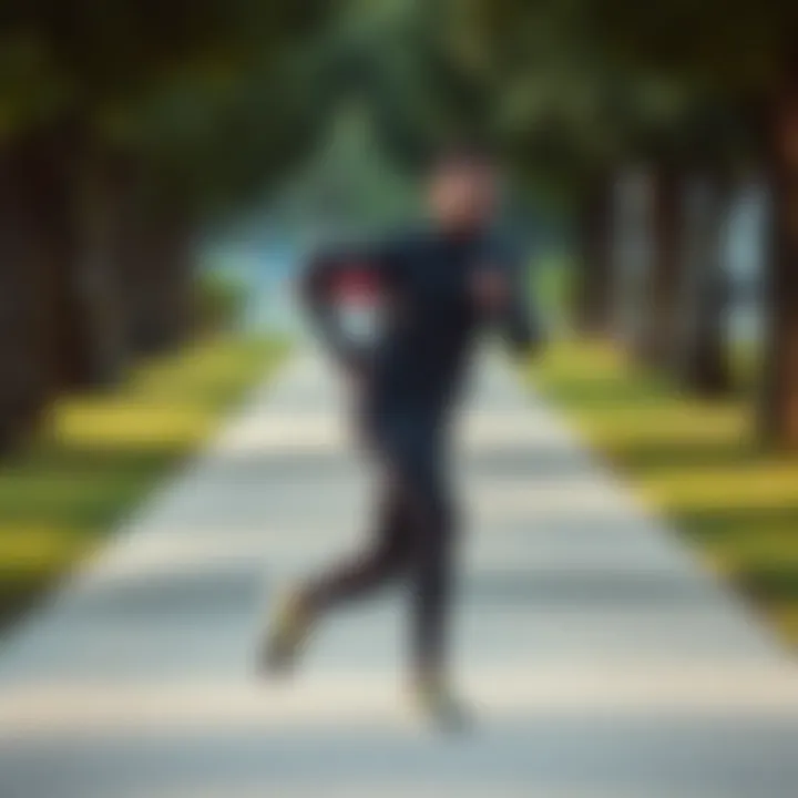 Runner demonstrating proper outfit fit and movement