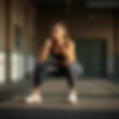 Squats demonstrating lower body strength