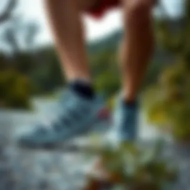 Dynamic outdoor activity showcasing Salomon Outline GTX