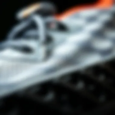 Breathable and Supportive Shoe Materials Close-up of shoe materials highlighting breathability and support features.