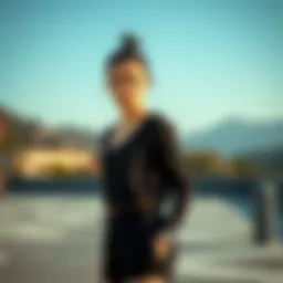 Elegant black sports outfit showcasing comfort and style