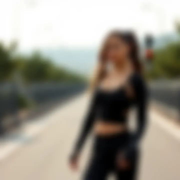 Trendy Black Athleisure for Workouts Trendy black athleisure attire perfect for workouts