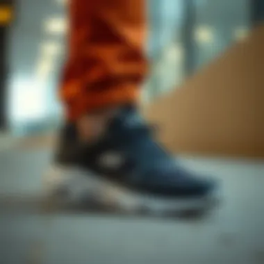 Modern Fashion in Skechers Footwear Sleek design of Skechers footwear embodying modern fashion