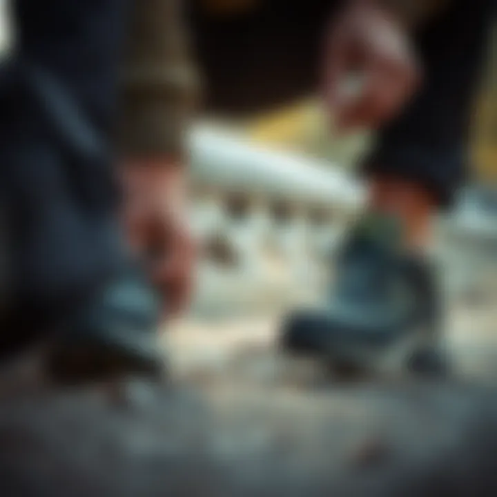 A person caring for their Slazenger trekking shoes