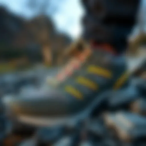 Close-up view of Slazenger trekking shoes showcasing design features