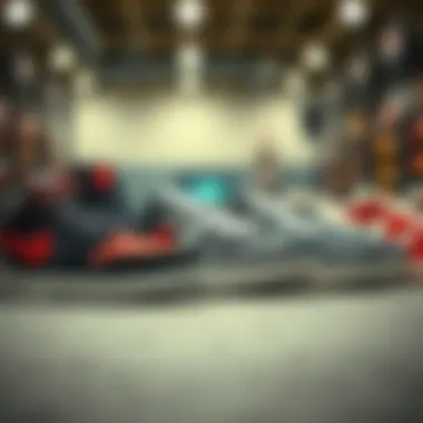 Different sneaker styles lined up