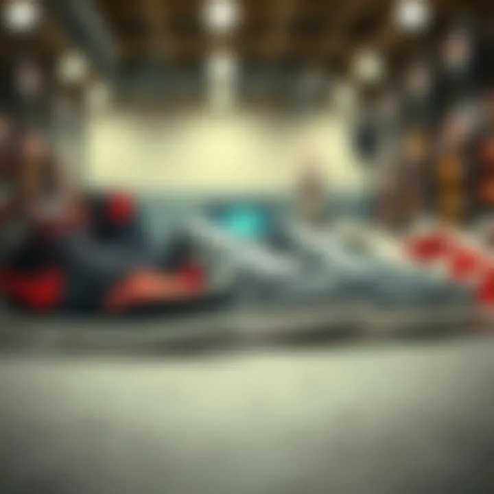 Different sneaker styles lined up