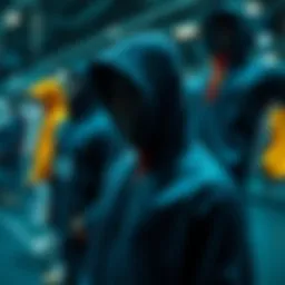 Dynamic sportswear on display