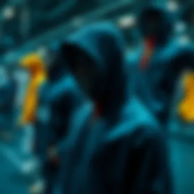 Dynamic sportswear on display