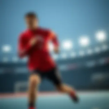 Stylish athlete in action