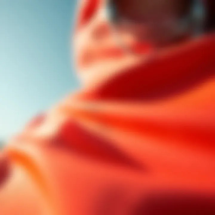 Close-up of high-performance fabric