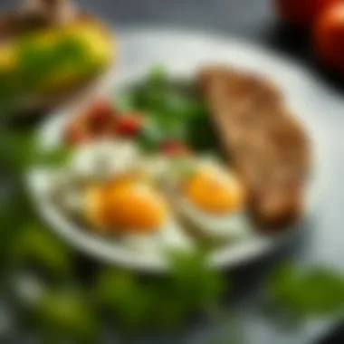 A well-balanced plate of eggs, avocado, and whole grain toast