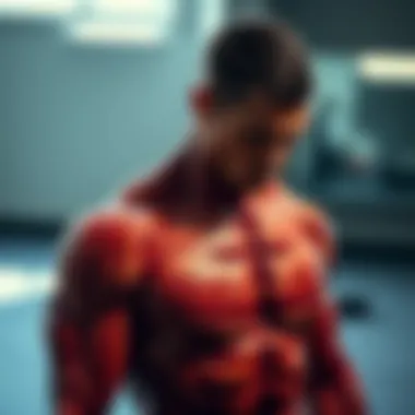 Visual representation of muscle growth through exercise