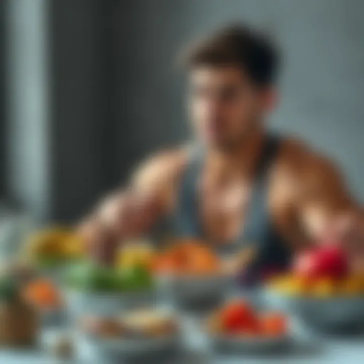 Balanced Nutrition for Athletes Athlete enjoying a balanced meal with various food groups